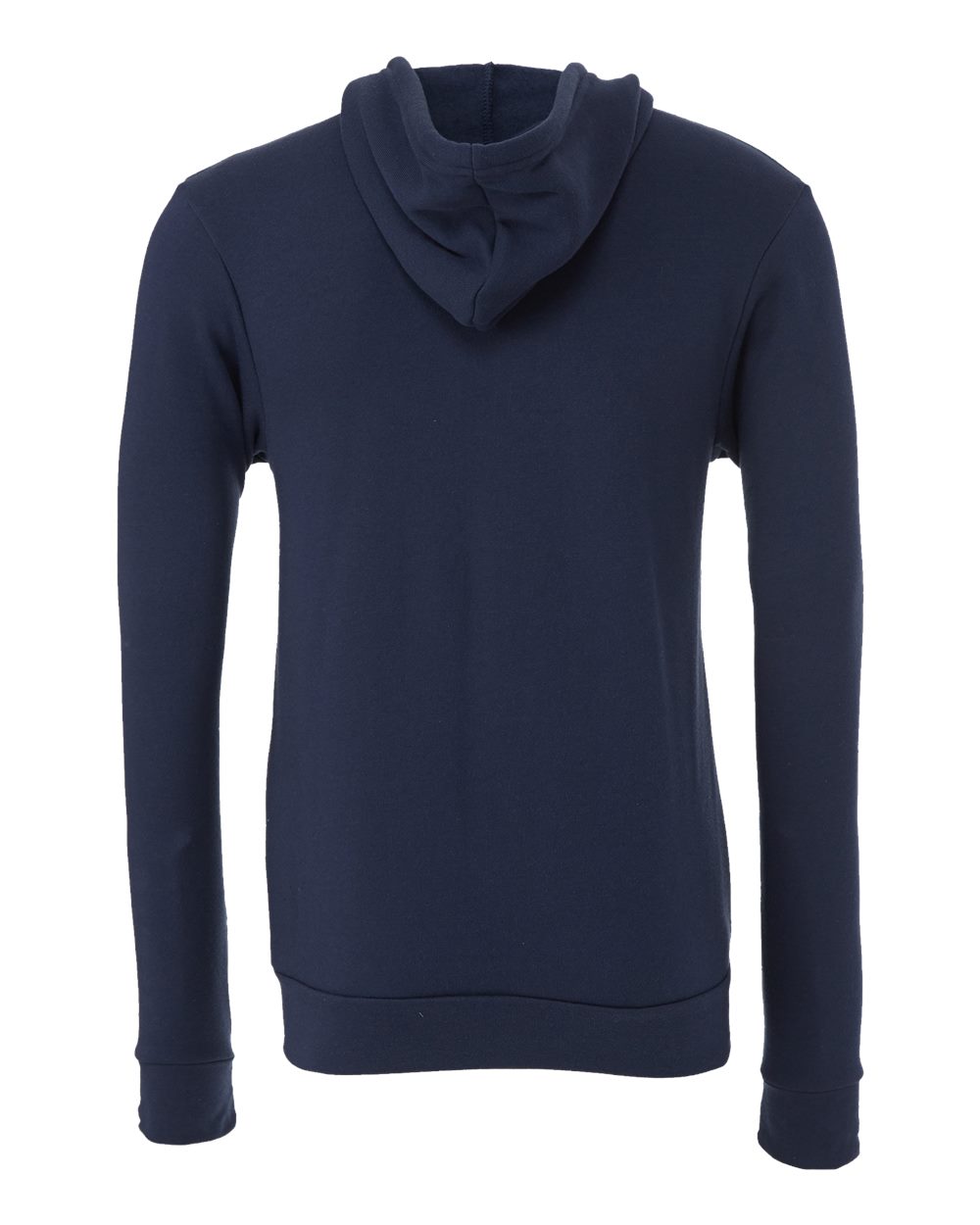 Front View of Navy Sponge Fleece Full-Zip Hoodie - 3739