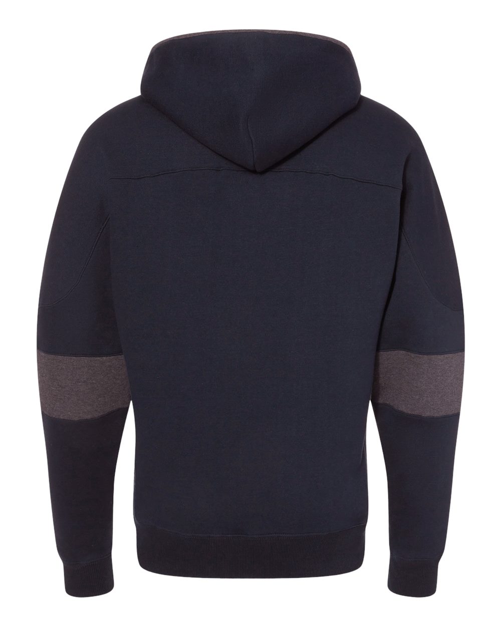 Front View of Navy Sport Lace Colorblocked Fleece Hooded Sweatshirt - 8832