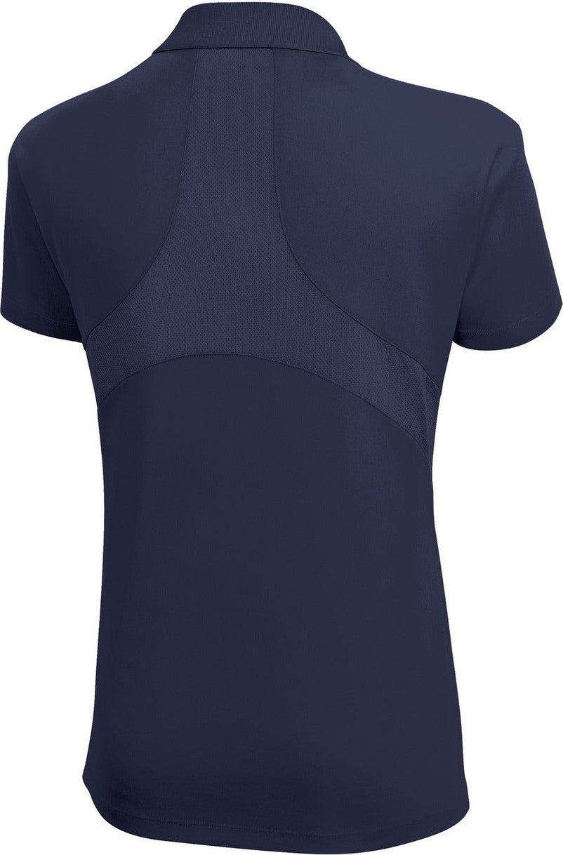 Rear View of Navy Sport-Tek Women's Dri-Mesh Pro Polo. L474
