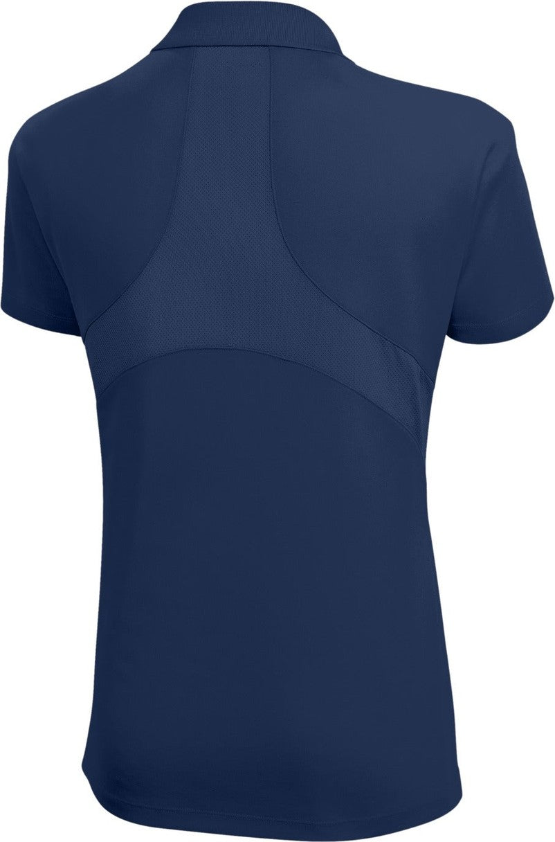 Rear View of Navy Sport-Tek Women's Dri-Mesh Pro Polo. L474