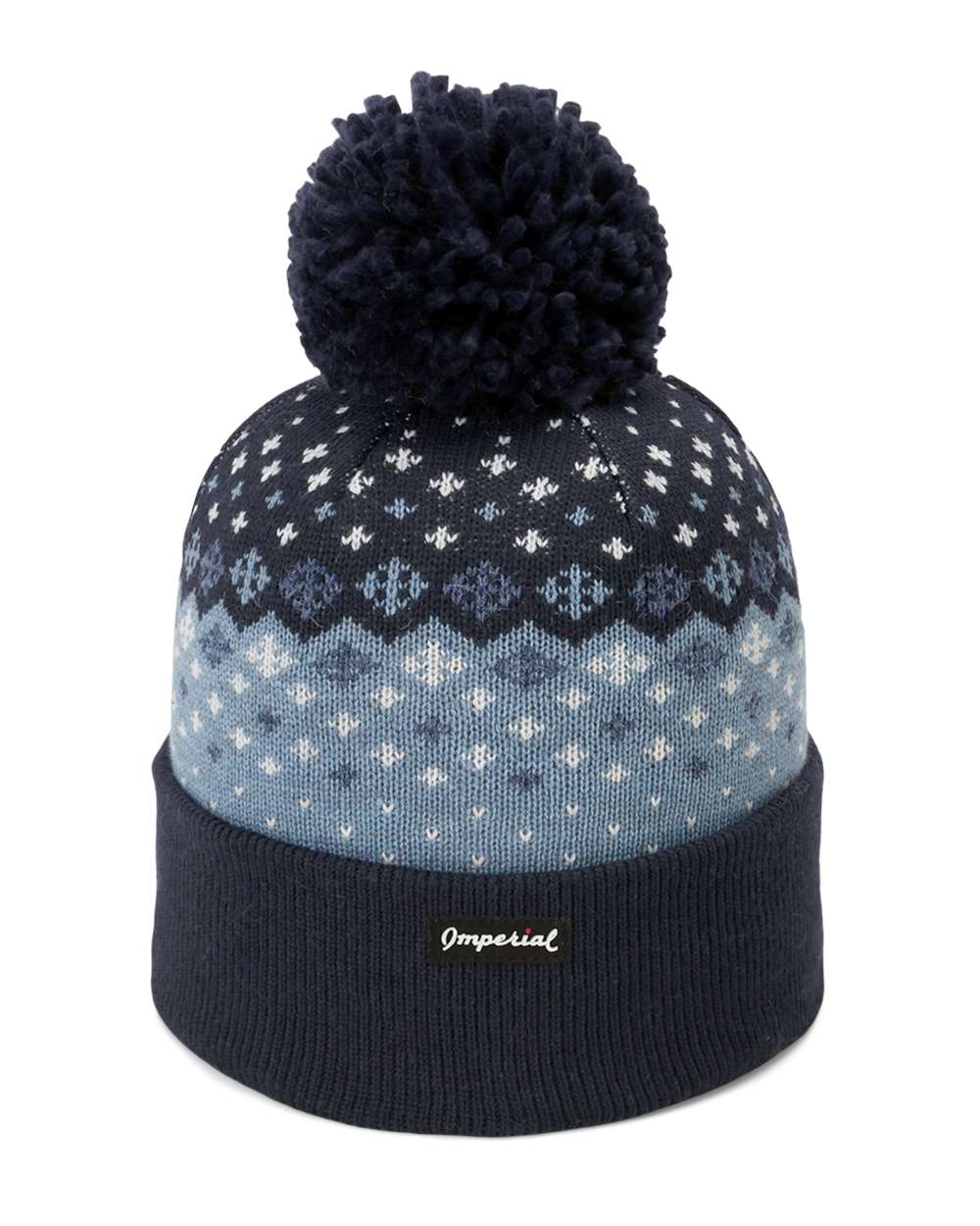 Front View of Navy The Baniff Cuffed Beanie - 6017
