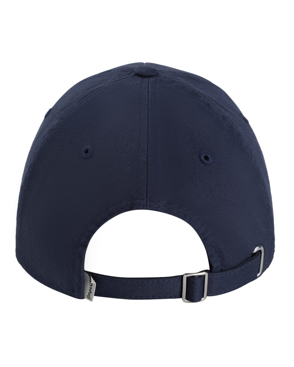Front View of Navy The Original Buckle Dad Hat - X210B