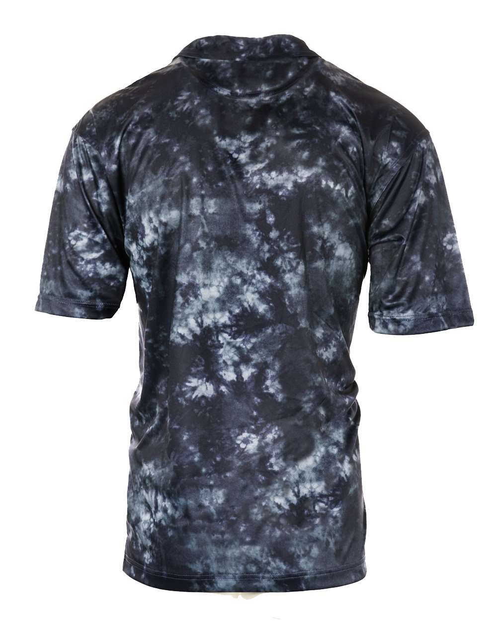 Front View of Navy Tie Dye Golf Polo - 0101