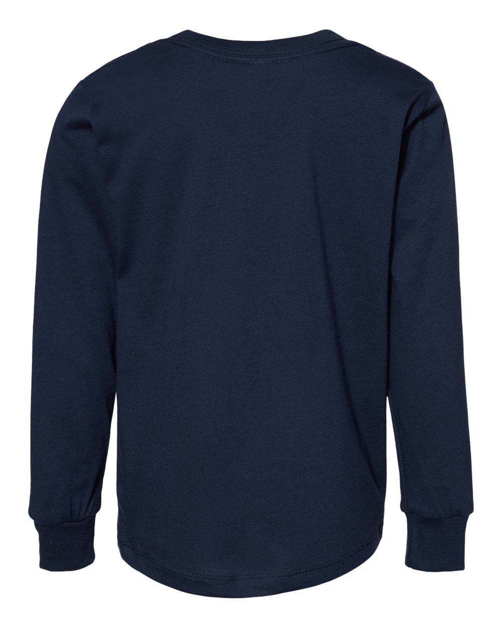 Front View of Navy Toddler Jersey Long Sleeve Tee - 3501T