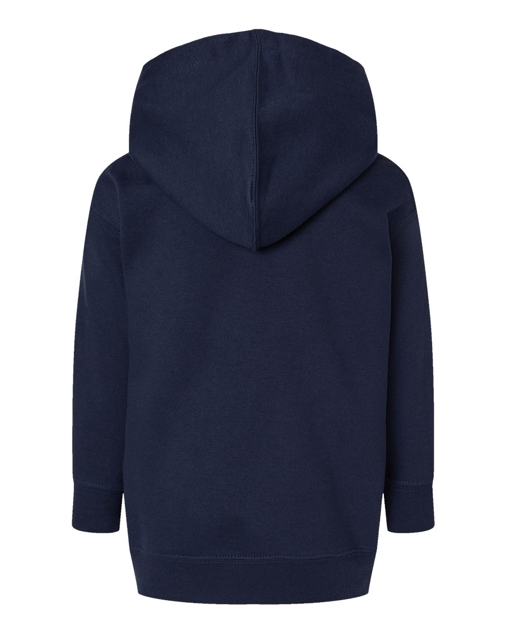 Front View of Navy Toddler Pullover Fleece Hoodie - 3326