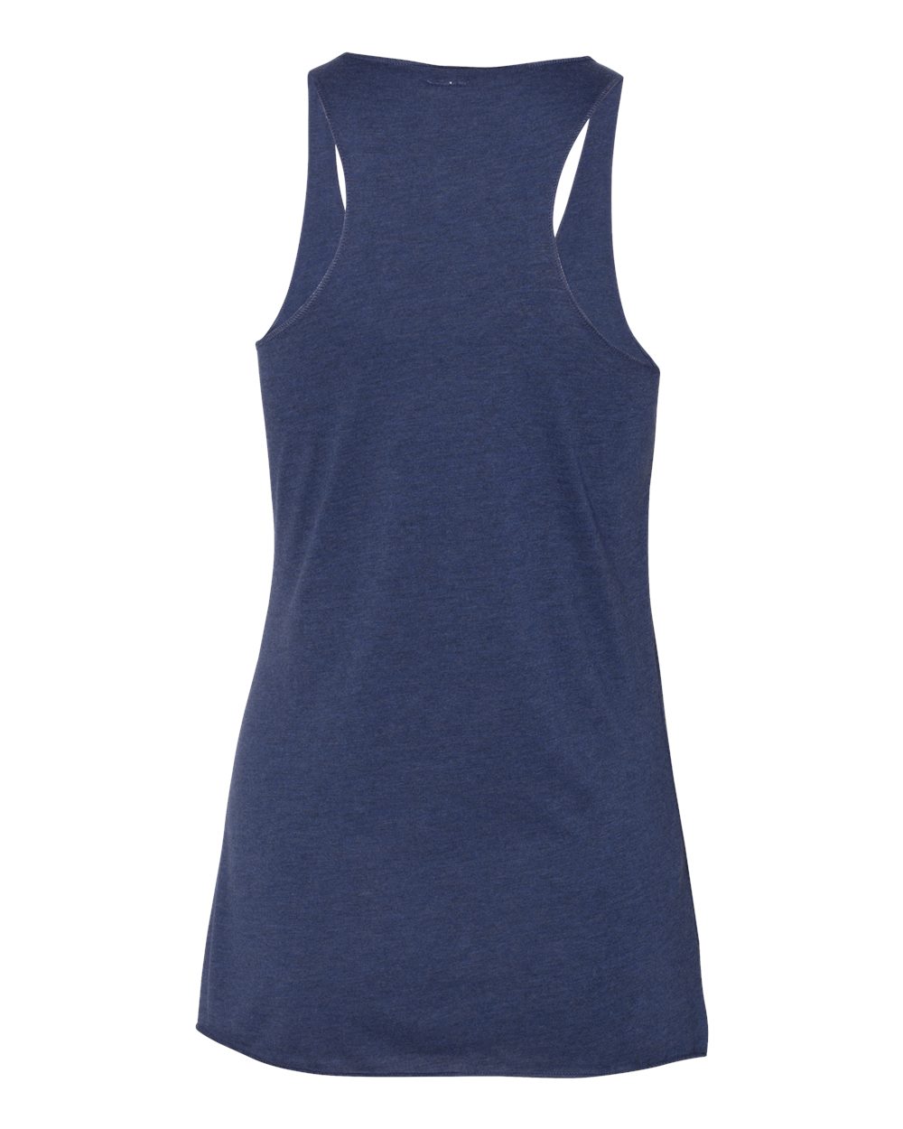 Front View of Navy Triblend Women's Triblend Racerback Tank - 8430