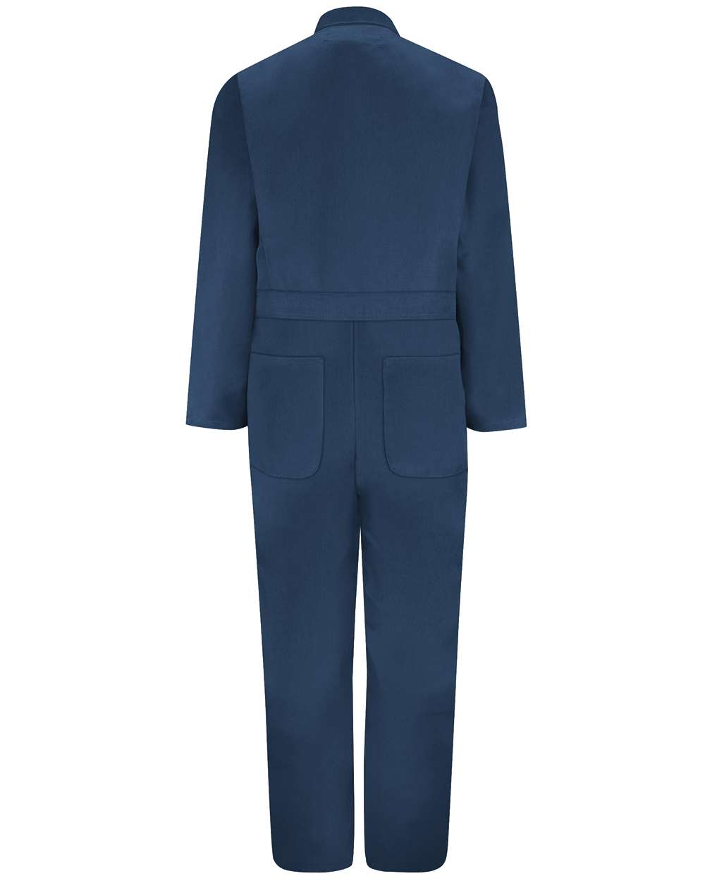 Front View of Navy Twill Action Back Coverall - Tall Sizes - CT10T