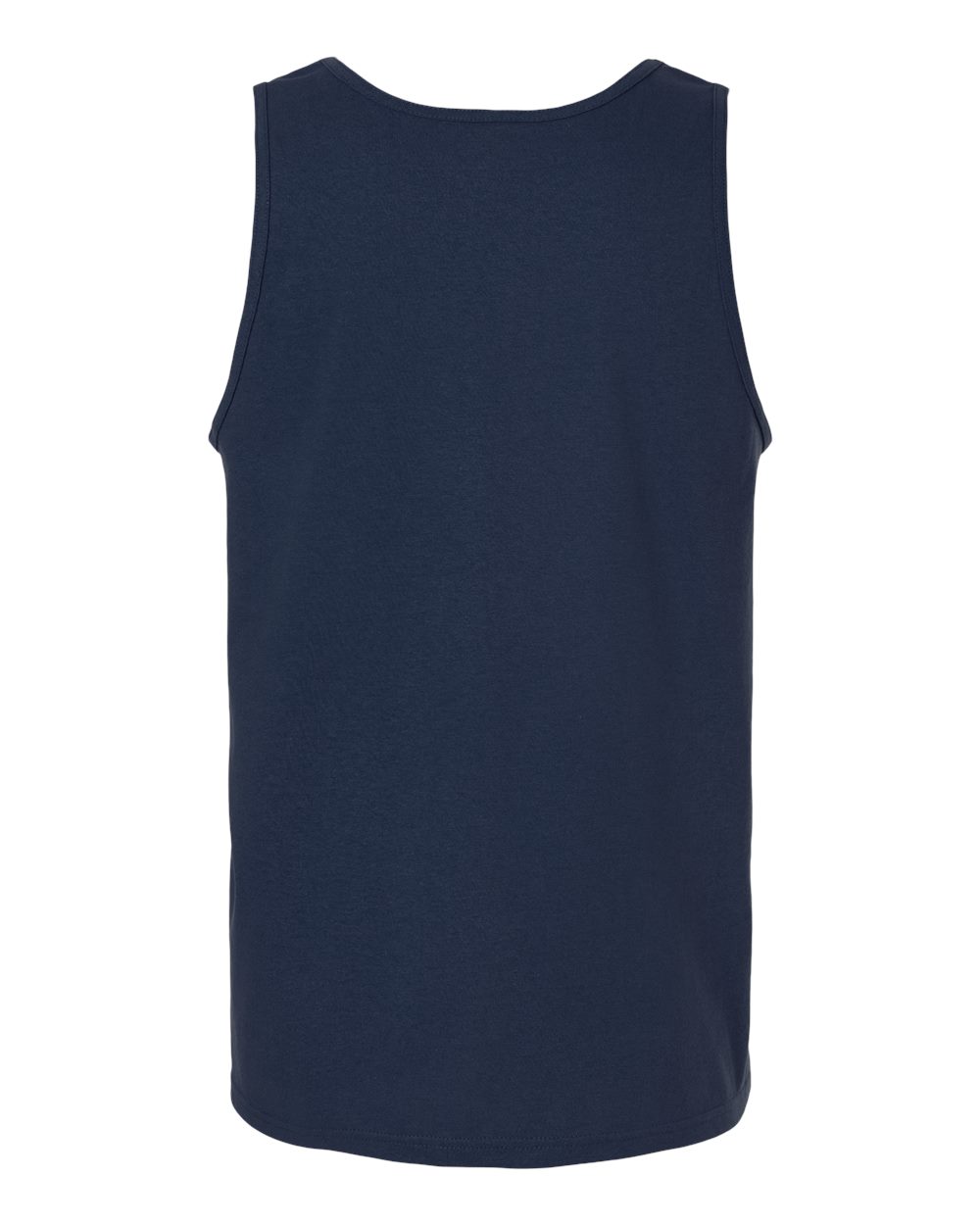 Front View of Navy Ultra Cotton® Tank Top - 2200