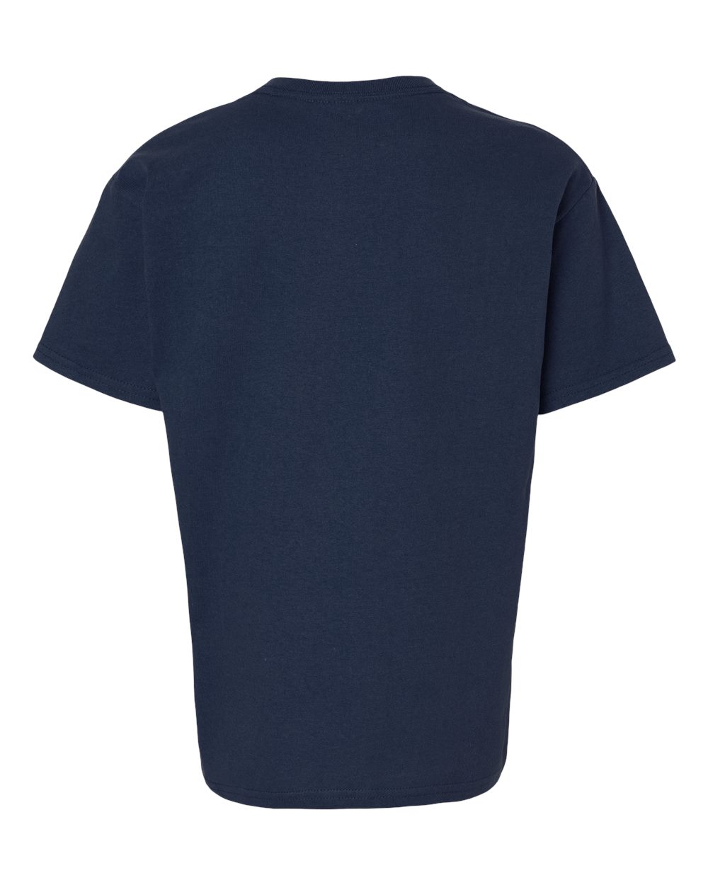 Front View of Navy Ultra Cotton® Youth T-Shirt - 2000B