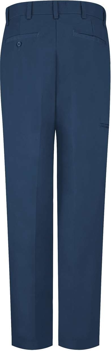 Front View of Navy - Unhemmed Cell Phone Pocket Pants - PT2C
