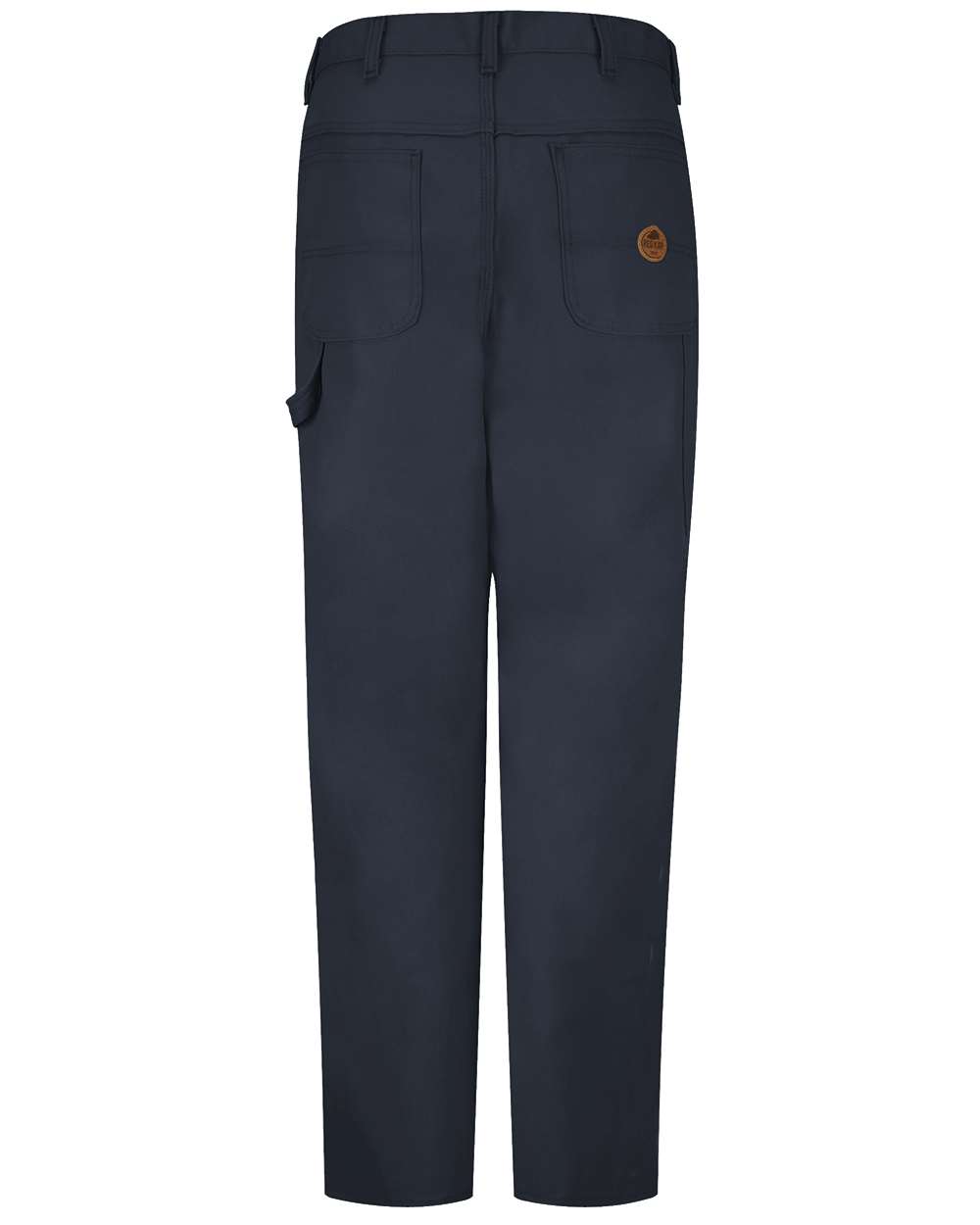 Front View of Navy - Unhemmed Duck Dungaree Pants - PD30