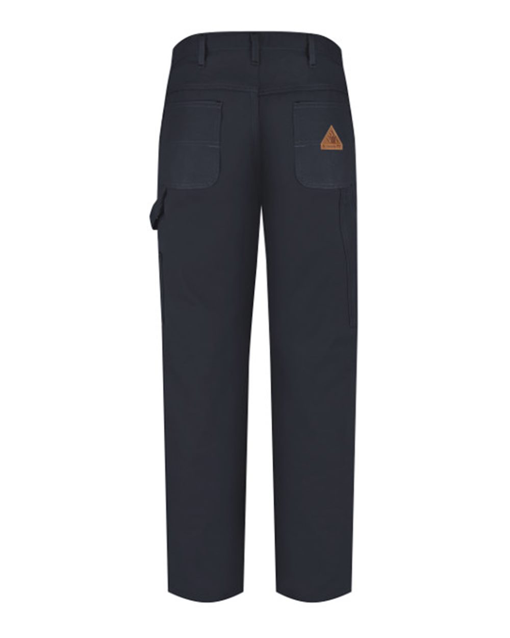 Rear View of Navy - Unhemmed Dungaree - EXCEL FR® ComforTouch® - 11.0 oz. - PLJ8