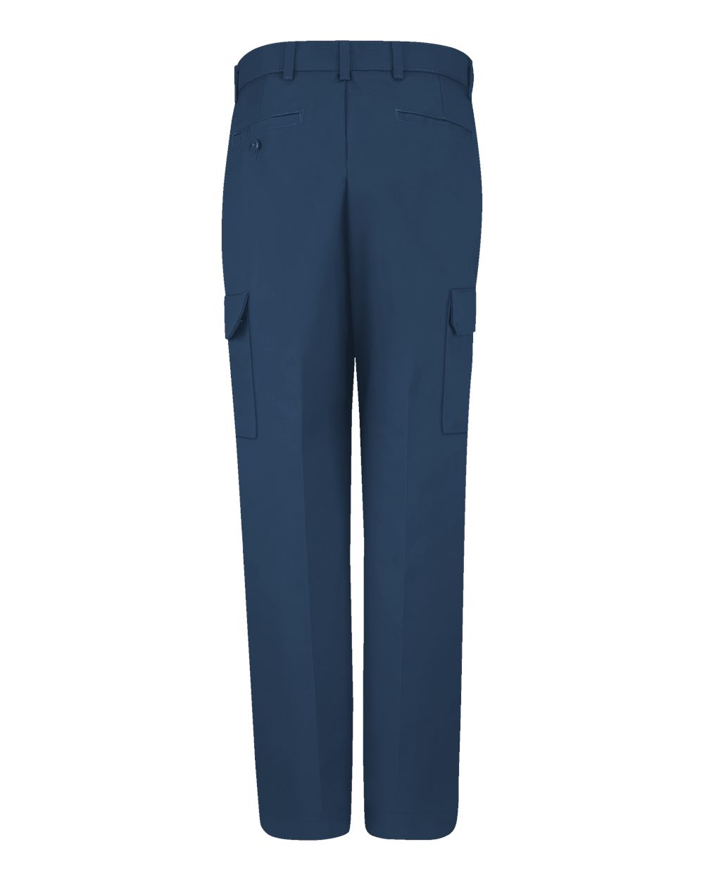 Front View of Navy - Unhemmed Industrial Cargo Pants - PT88