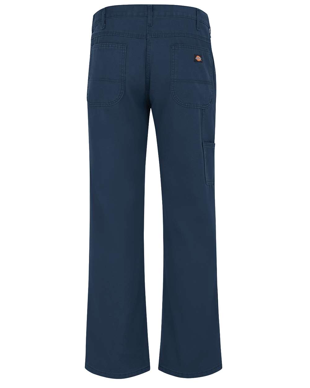 Front View of Navy - Unhemmed Industrial Duck Carpenter Jeans - Odd Sizes - LU23ODD