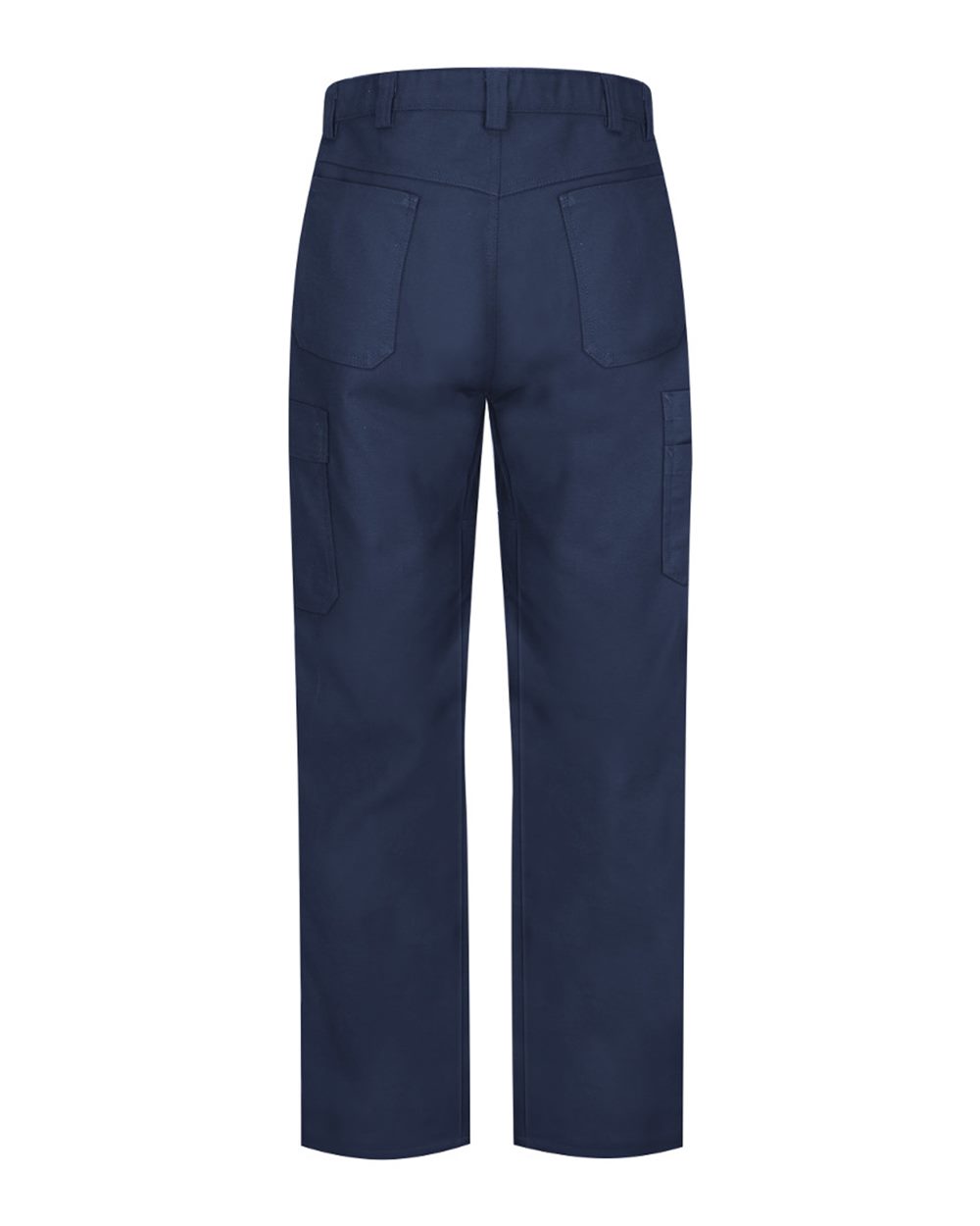 Front View of Navy - Unhemmed Shop Pants - PT2A