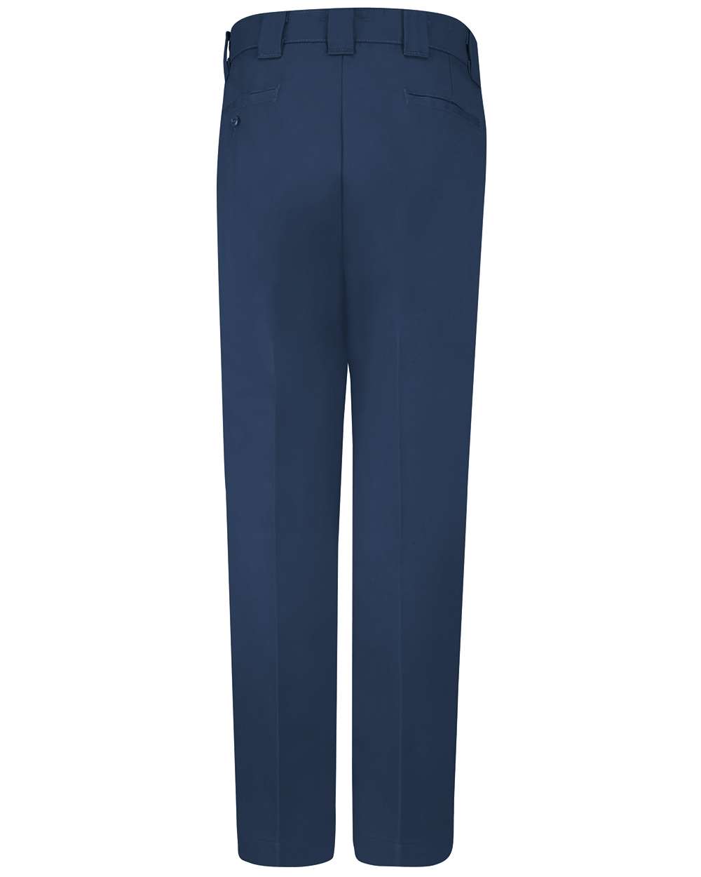 Rear View of Navy - Unhemmed Utility Work Pants - PT62