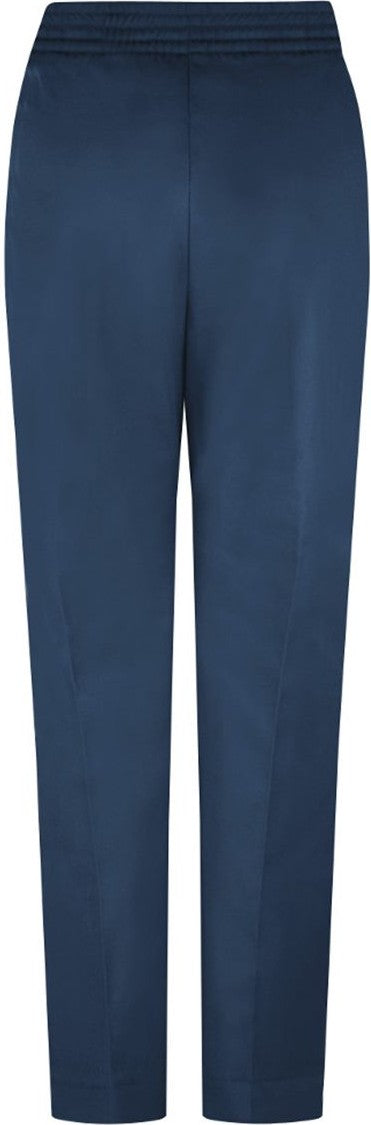 Navy - Unhemmed Women's Half-Elastic Work Pants - PT59