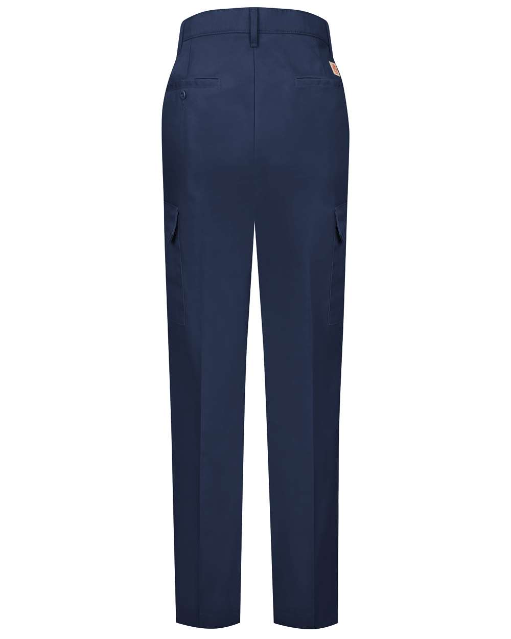 Front View of Navy - Unhemmed Women's Industrial Cargo Pants - PT89