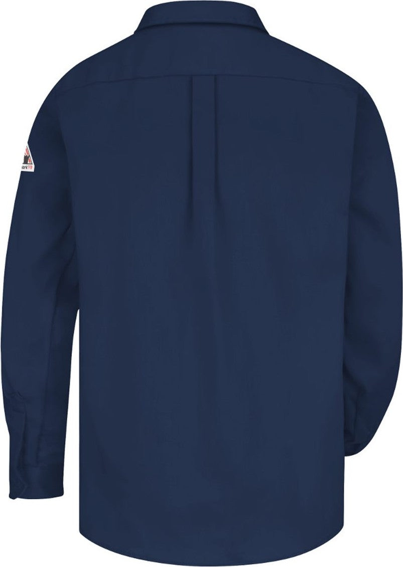 Front View of Navy Uniform Shirt - Tall Sizes - SLU8T