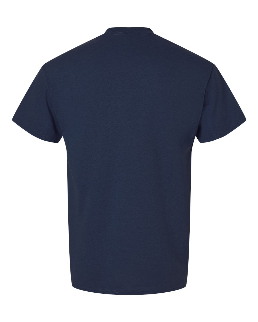 Rear View of Navy Unisex DryBlend® Tall T-Shirt - 8000T plain