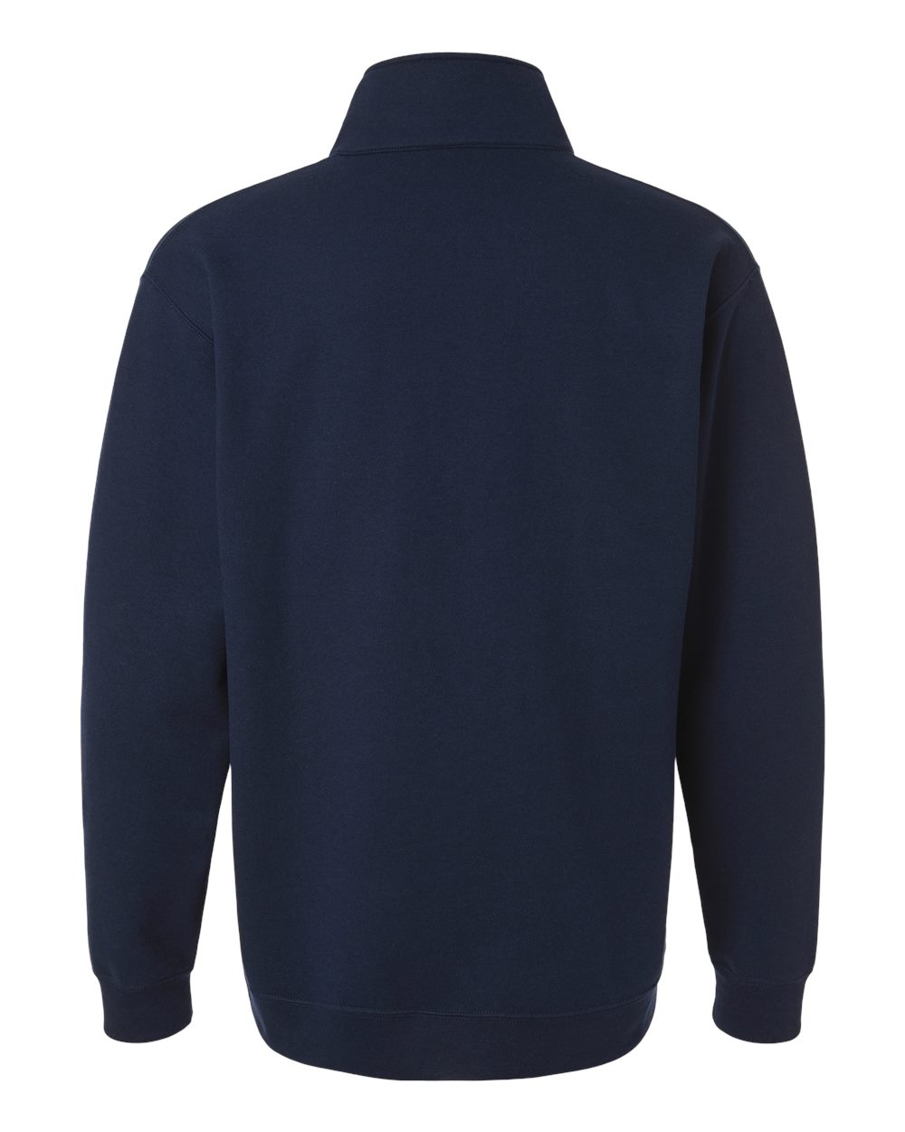 Rear View of Navy Unisex Heavy Blend™ Quarter-Zip Sweatshirt - 18810 plain