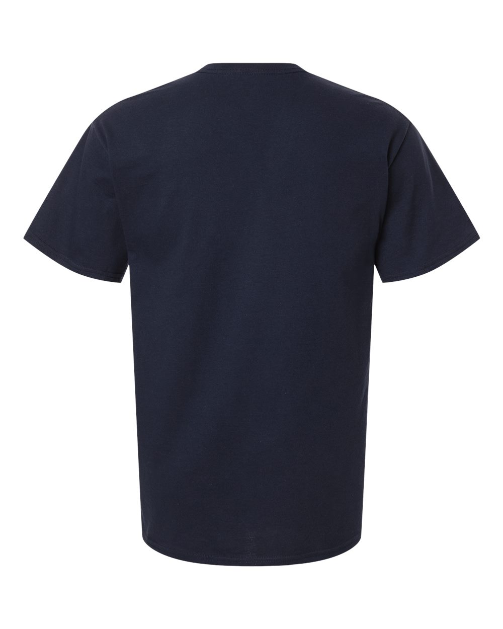 Rear View of Navy Unisex Jersey T-Shirt - CH1000 plain