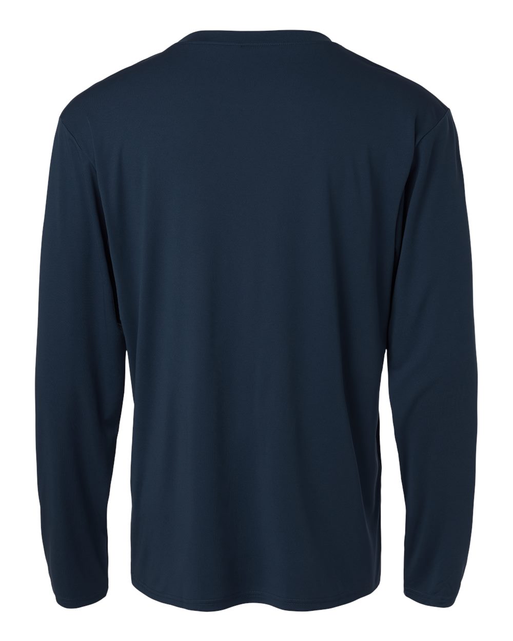 Rear View of Navy Unisex Tall Pro-Lock Performance Long Sleeve T-Shirt - 48400T plain