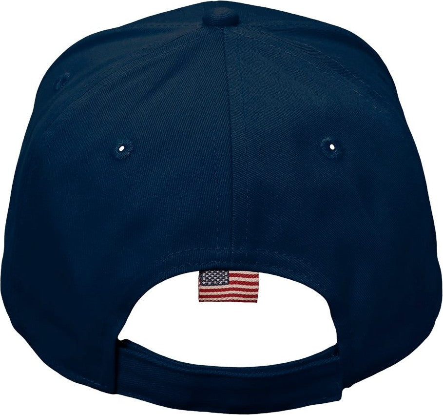Front View of Navy/ USA USA Flag Cap - AM350