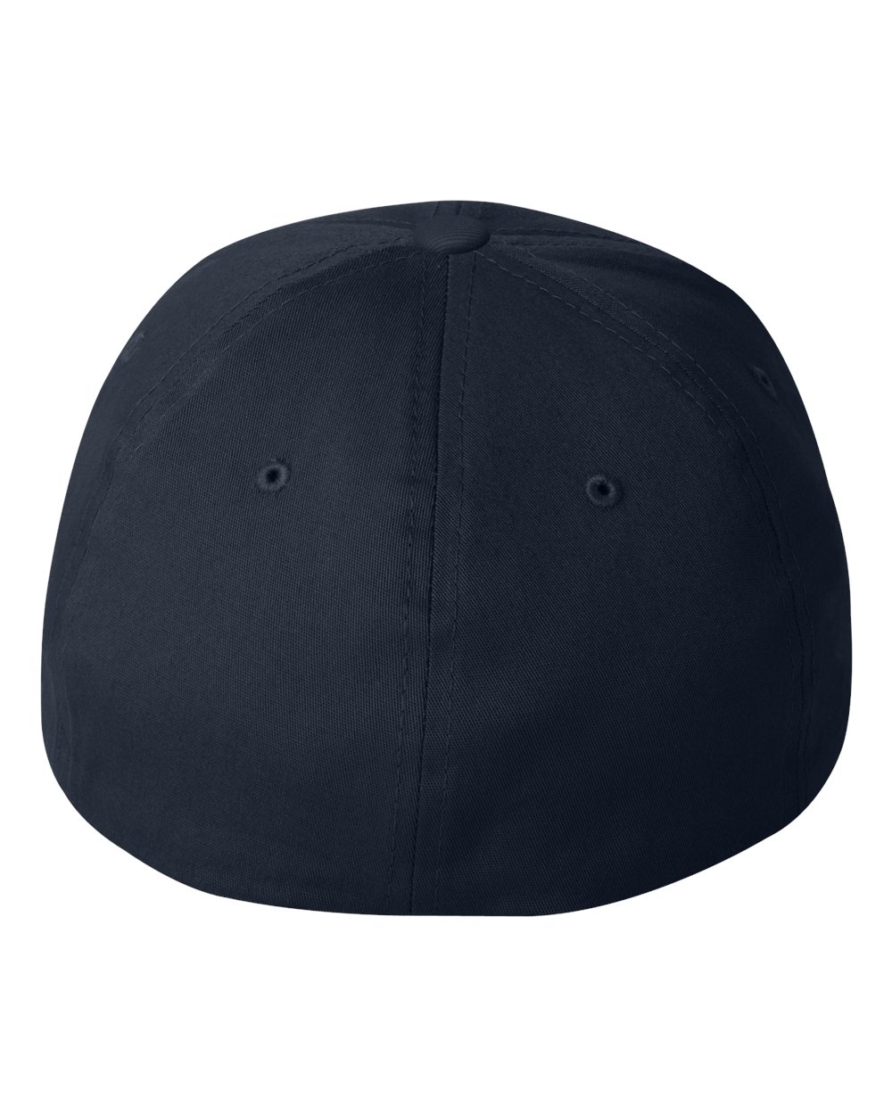 Front View of Navy V-Flexfit® Cotton Twill Cap - 5001