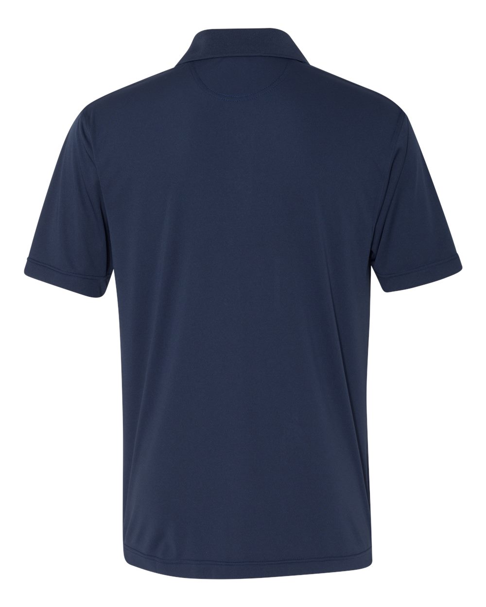 Rear View of Navy Value Polyester Polo - 0100