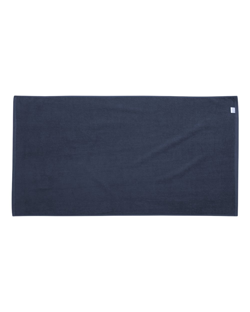 Front View of Navy Velour Beach Towel - C3060