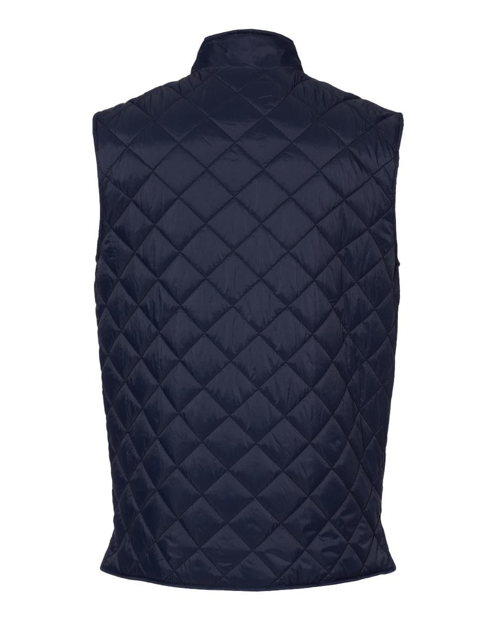 Front View of Navy Vintage Diamond Quilted Vest - 207359