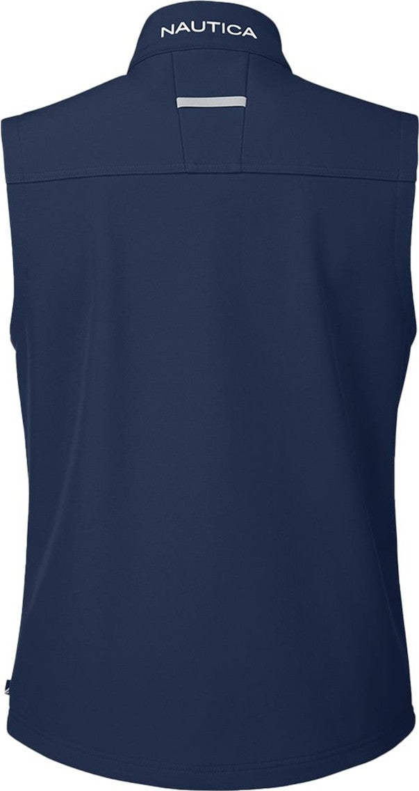 Front View of Navy Wavestorm Soft Shell Vest - N17792