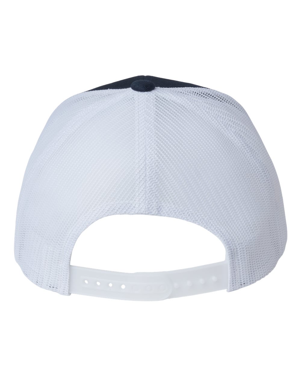 Front View of Navy/ White Sustainable Retro Trucker Cap - 6606R