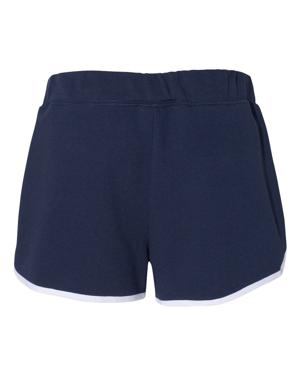 Front View of Navy/ White Women’s Relay Shorts - R65