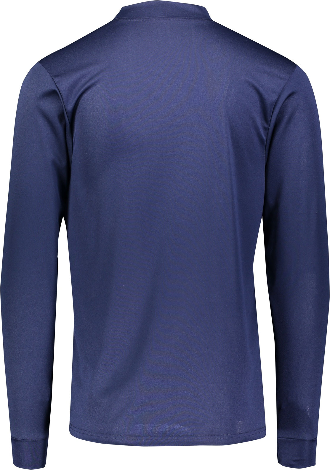 Rear View of NAVY WICKING MOCK TURTLENECK