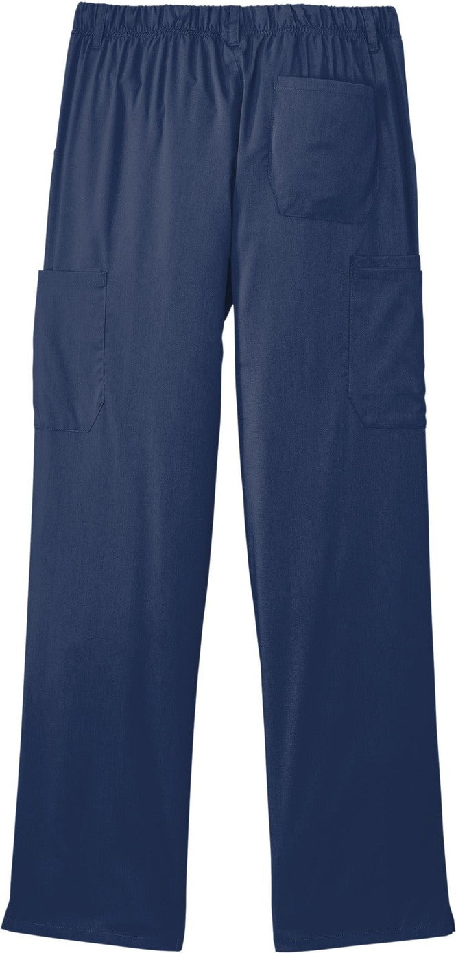 Rear View of Navy Wink Men's Premiere Flex Cargo Pant WW5058