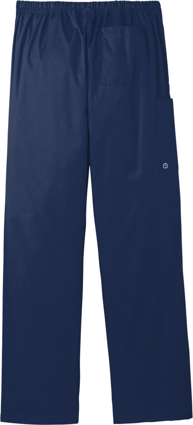 Front View of Navy Wink Unisex Short WorkFlex Cargo Pant WW3150S