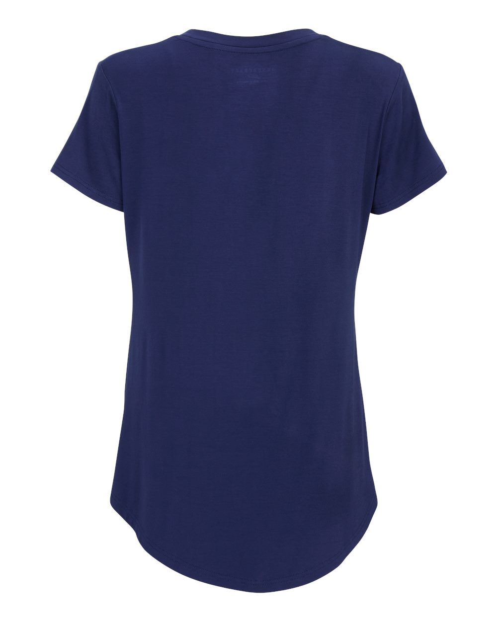 Front View of Navy Women's Bamboo Scoop Neck T-Shirt - BW2105