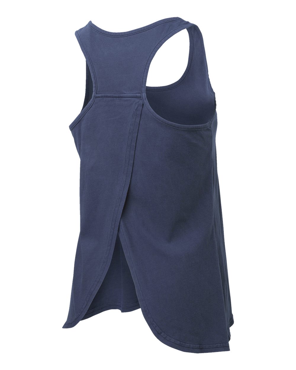 Front View of Navy Women's Charm Tank Top - BW2503
