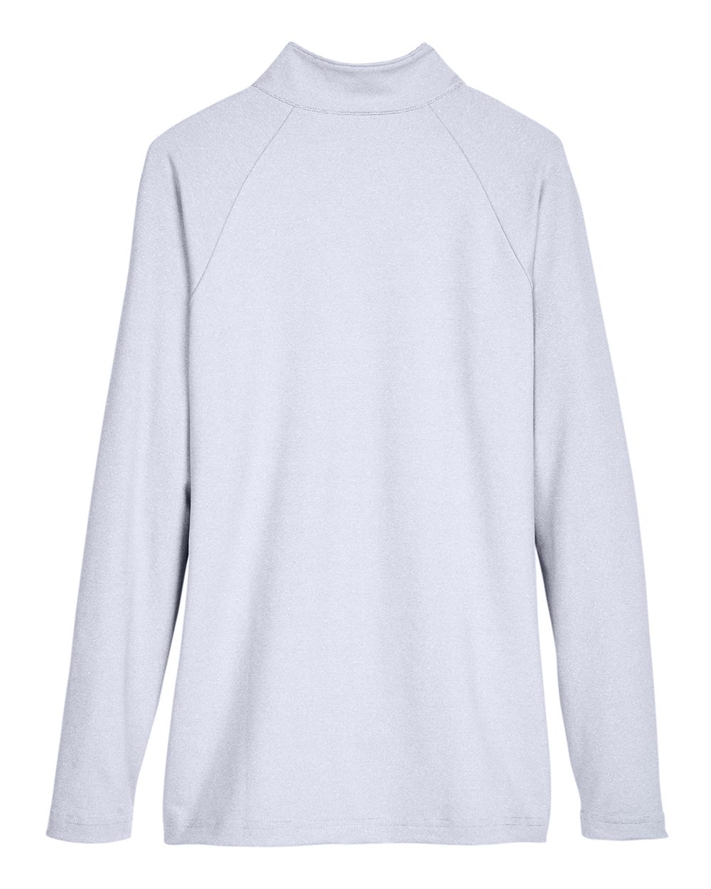Front View of Navy Women's CrownLux Performance® Clubhouse Micro-Stripe Quarter-Zip Pullover - DG480W