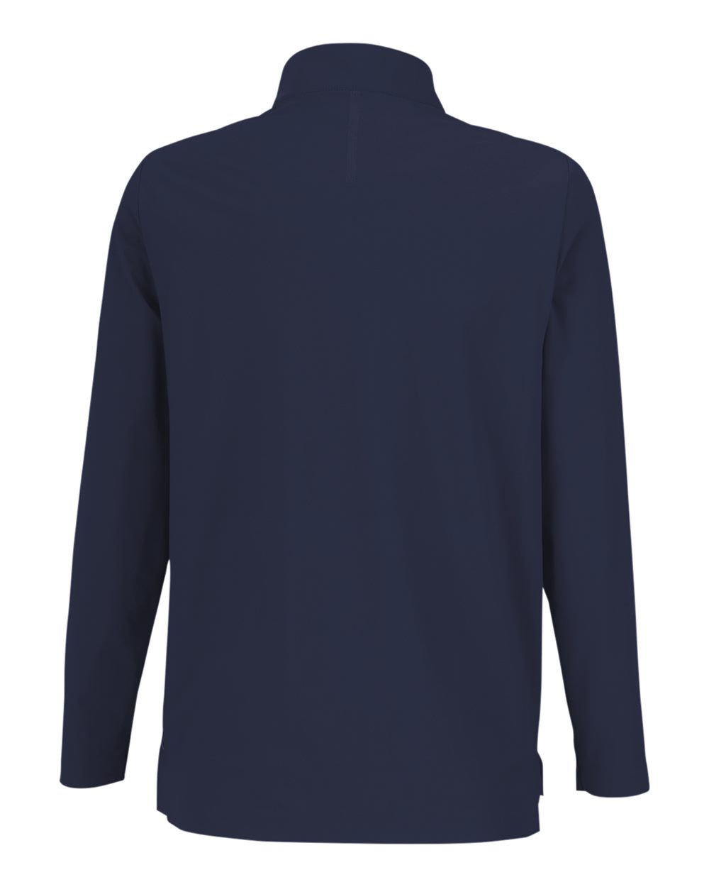 Front View of Navy Women's CrownLux Performance® Windsor Welded Quarter-Zip Pullover - DG410W