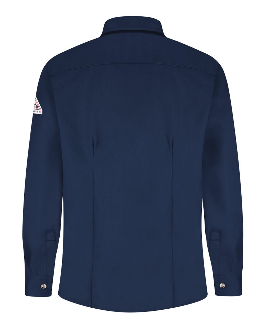 Front View of Navy Women's Dress Uniform Shirt - EXCEL FR® ComforTouch - SLU3