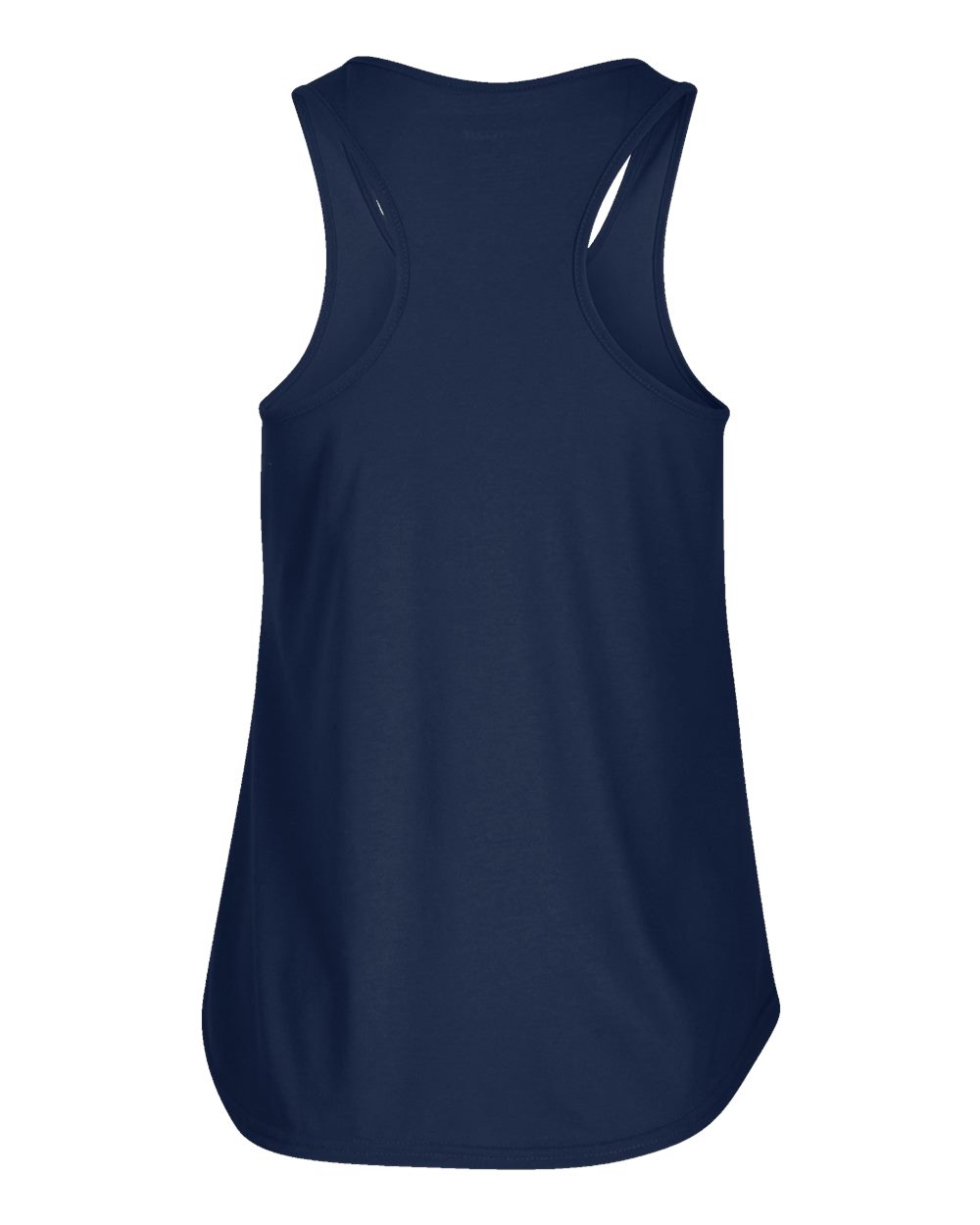Front View of Navy Women's Essential Racerback Tank Top - BW2502