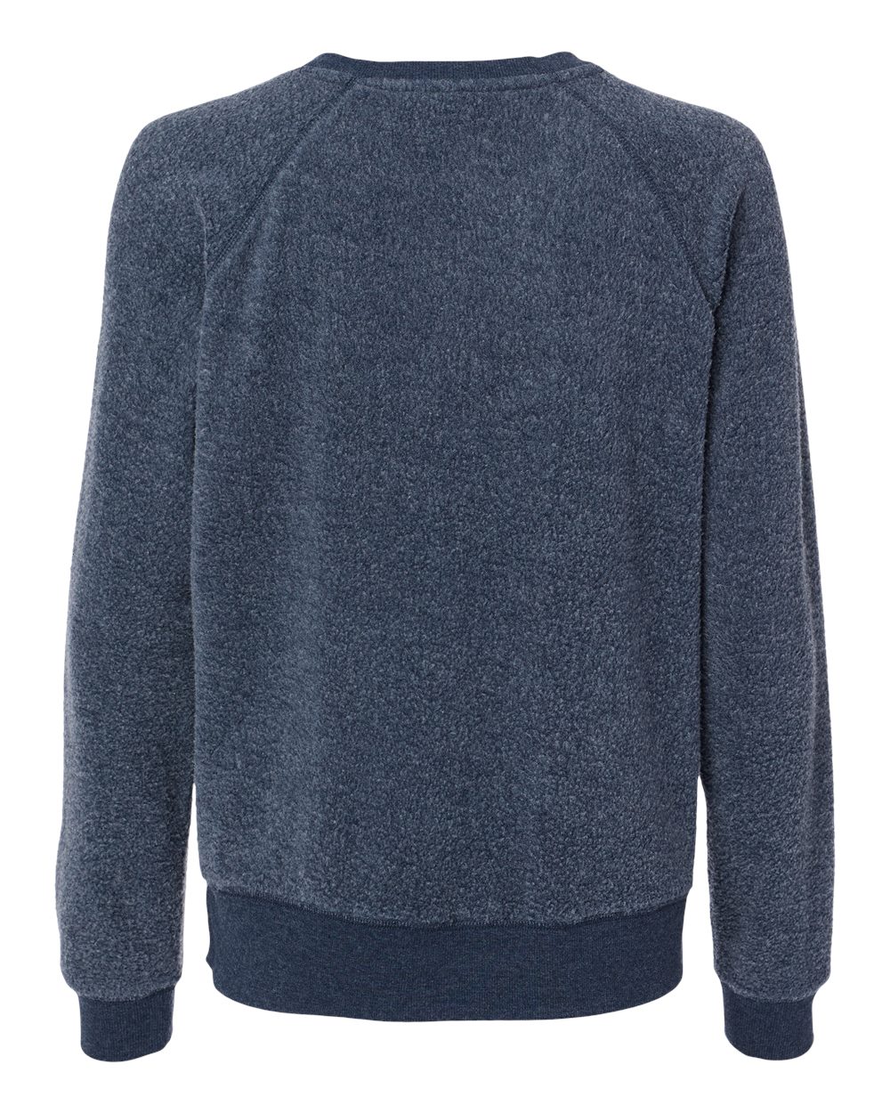 Front View of Navy Women's Fleece Out Pullover - K01