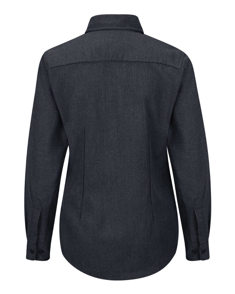 Front View of Navy Women's iQ Series® Comfort Woven Lightweight Shirt - QS51