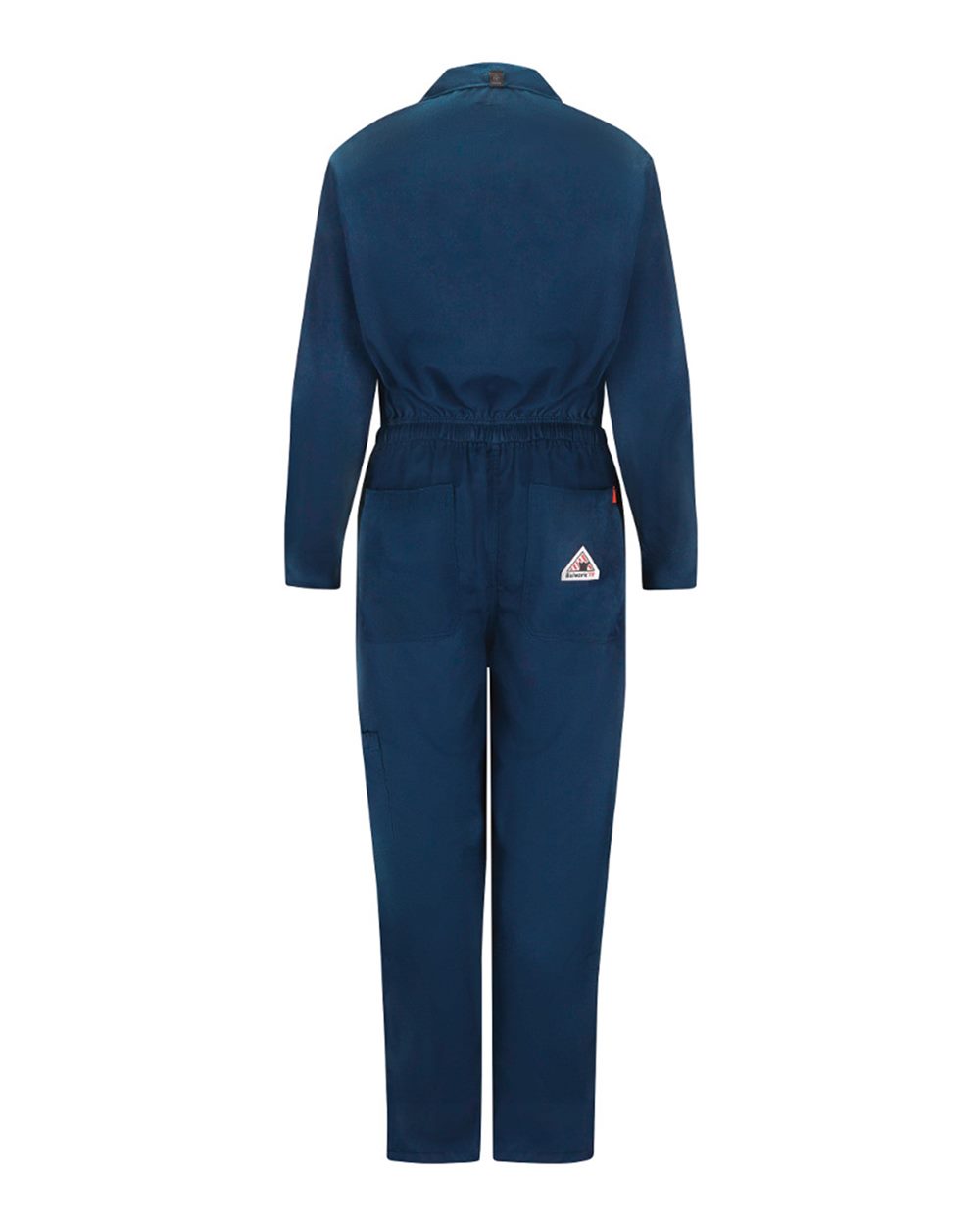 Rear View of Navy Women's iQ Series® Mobility Coverall - QC21
