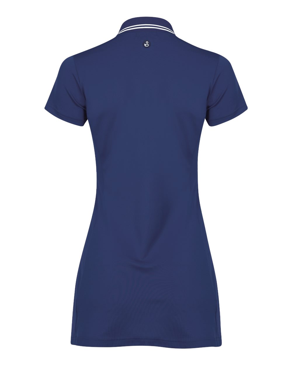 Rear View of Navy Women's Mia Dress - SWM400L plain