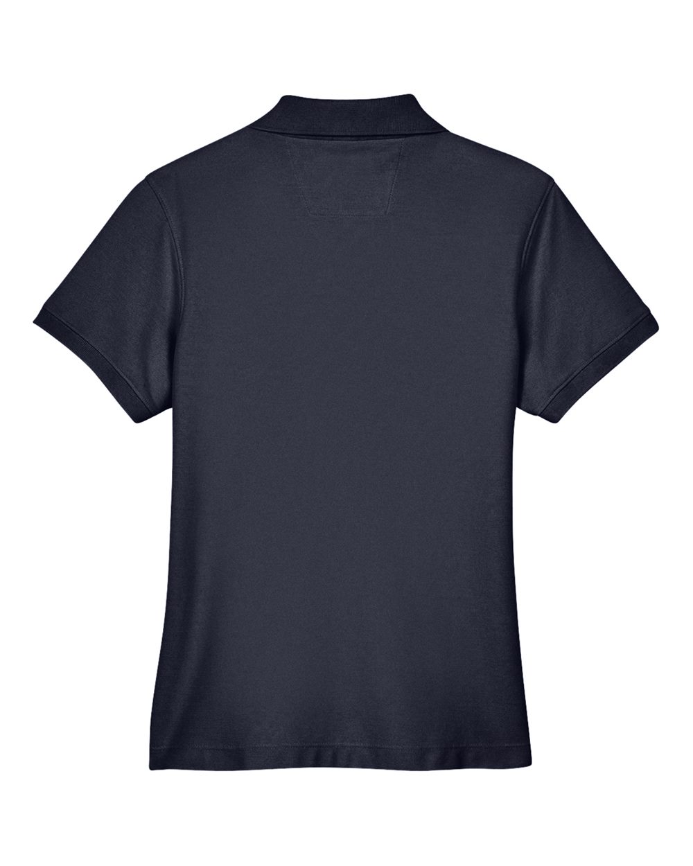 Front View of Navy Women's Pima Piqué Polo - D100W