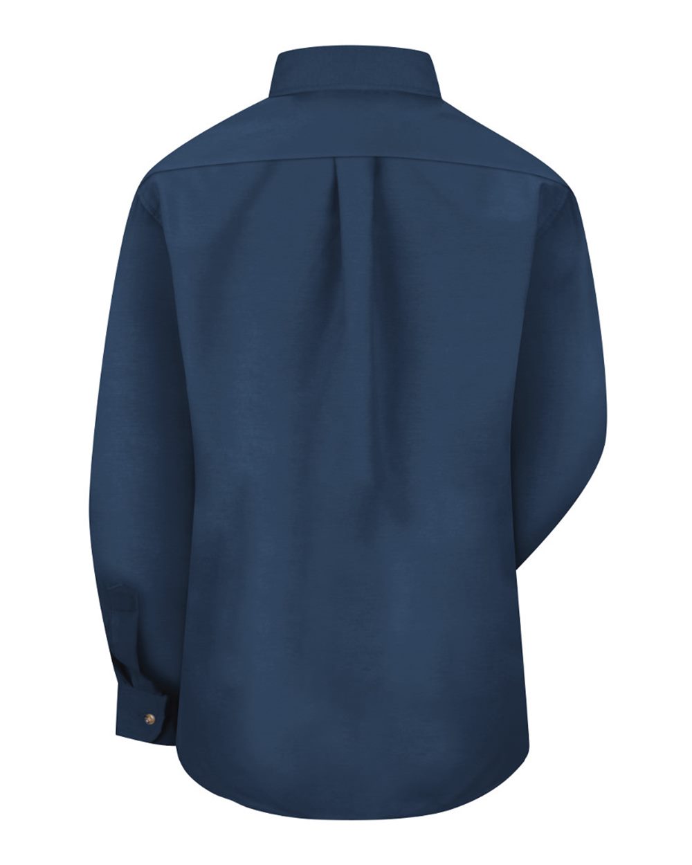 Front View of Navy Women's Poplin Dress Shirt - SP91